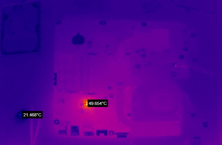 Termowizja płyty głównej — Punkt przeciążenia